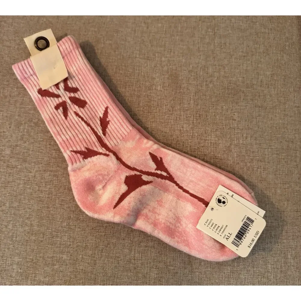 Free People Tie-dye Pink With Floral Motif NWT